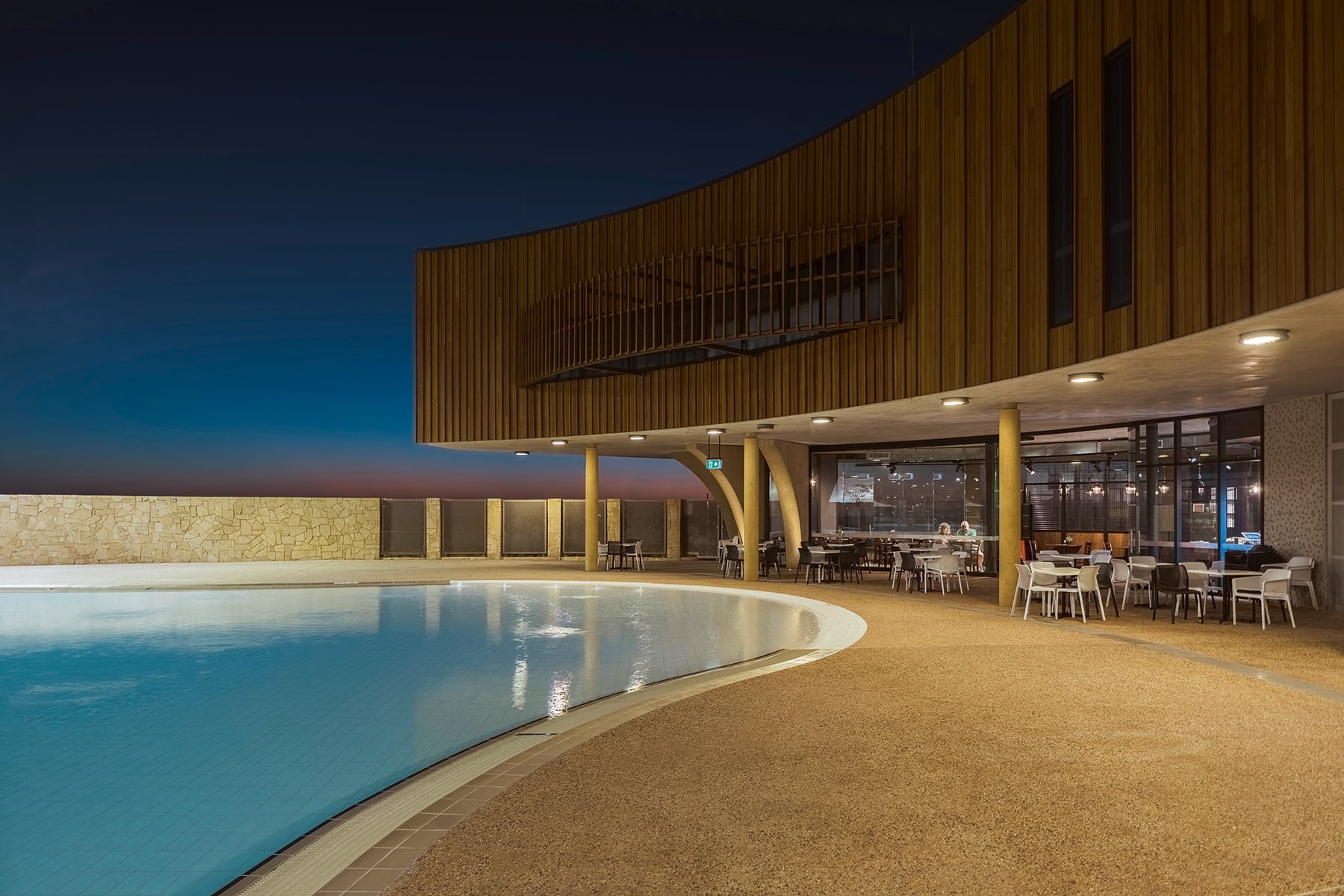 Evening view of Scarborough Beach Pool