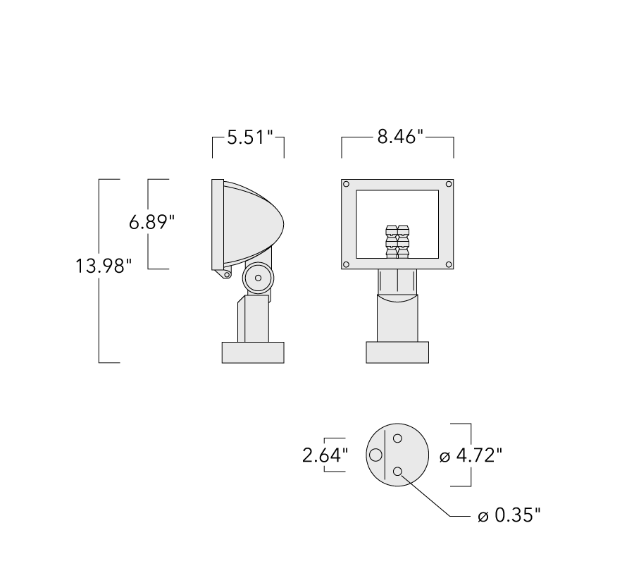 FLB141 LED #2 SHORT POST MOUNT Asymmetric Schematics