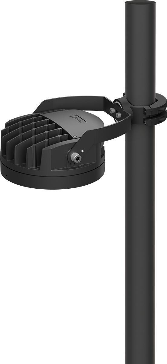 Combining robust performance with the optical superiority of WE-EF street and area lighting lens’, the FLC200 series of projectors is suited to landmark installations. Constructed from marine-grade, die-cast aluminium alloy, with an IP66 rating, 5CE superior corrosion protection including PCS hardware and CCG® Controlled Compression Gasket. Safety glass lens. One cable gland. Second gland for through wiring on request. Integral EC electronic converter, thermally separated. CAD-optimised optics for superior illumination and glare control. OLC® One LED Concept. Factory installed LED circuit board. 1-10V, DALI Interface or Eco Step Dim® on request. Maximum one internal optical accessory possible. Optional 2200 K version up to max. 1050mA available. To be specified at time of ordering. 