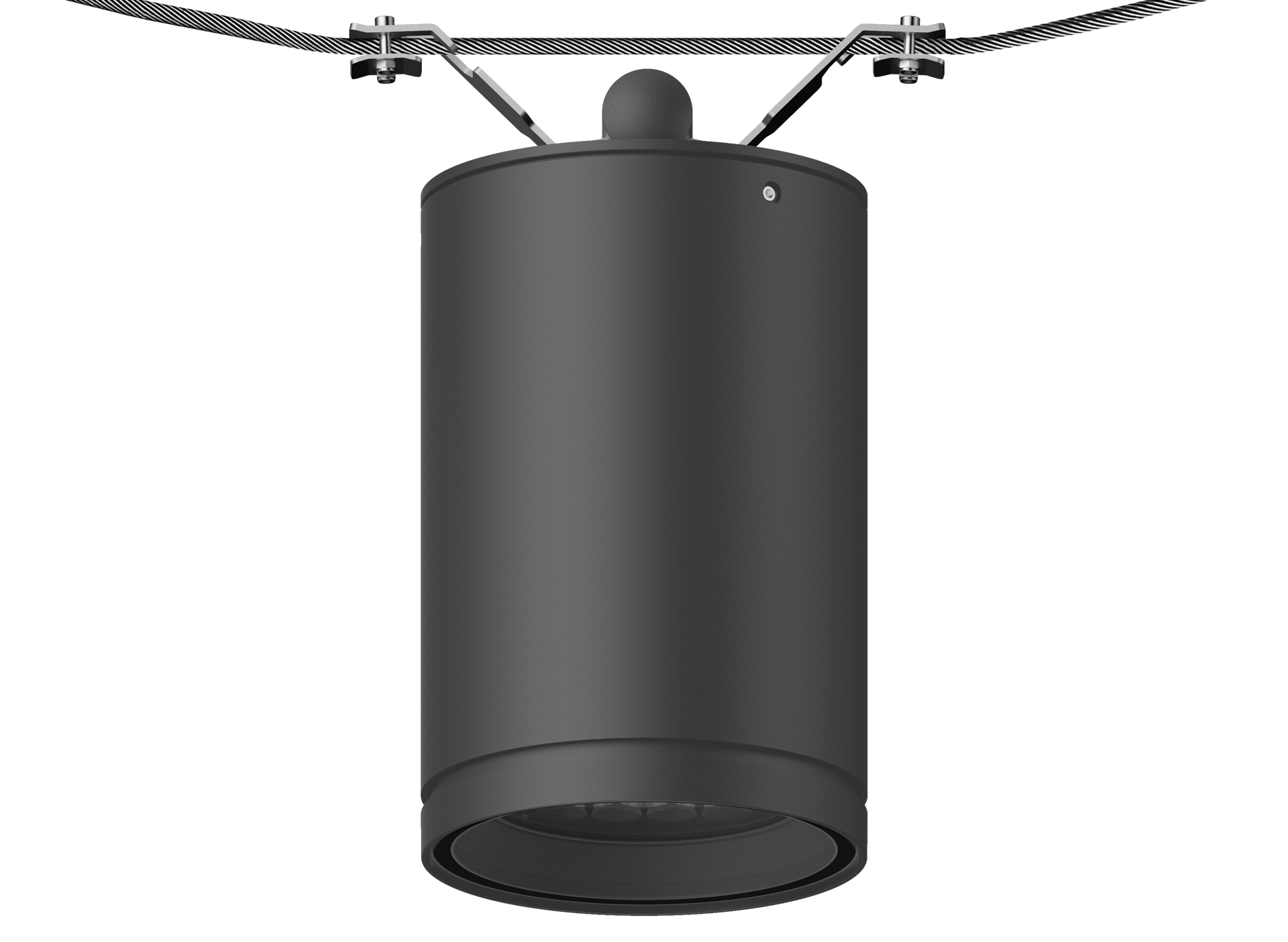 IP66, Class I.  IK07.  Marine-grade, die-cast aluminum alloy.  5CE superior corrosion protection including PCS hardware.  Silicone CCG® Controlled Compression Gasket.  Safety glass lens.  One cable entry, second cable entry for through wiring with cable connector optional.  Integral driver in thermally separated compartment.  CAD-optimized optics for superior illumination and glare control.  OLC® One LED Concept.  Factory installed LED circuit board.  Tunable White technology.  DALI interface. The luminaire is factory-sealed and does not need to be opened during installation.  

Includes cable connector, for cable 0.08-0.47 inch.  +/- 10° adjustable to compensate for sloping catenary systems.  

Specify product with 7 Digit product code – Finish Color.  Accessories, such as mounting, optical, and electrical, must be specified separately.  
Example: XXX-XXXX – 9004 (Black) 
+ XXX-XXXX (Accessory 1)