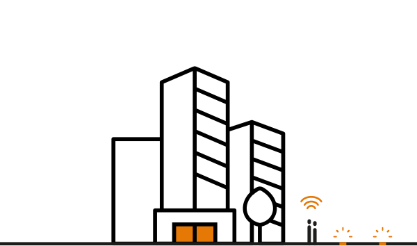 Erweiterte urbane Kommunikation durch vernetzte Smart City Infrastruktur - Icon