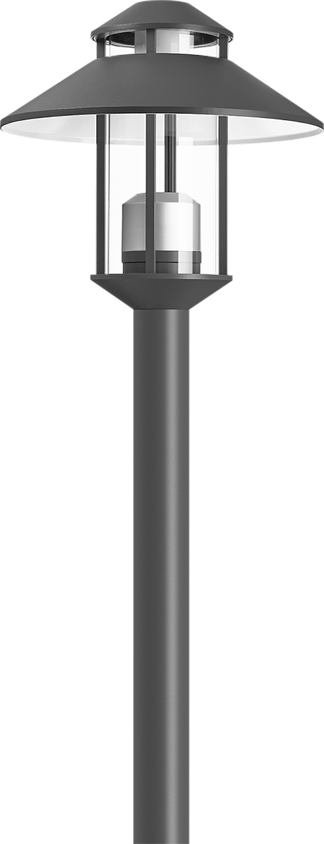 IP55.  Class I.  IK10.  5CE superior corrosion protection including PCS hardware.  Silicone CCG® Controlled Compression Gaskets.  Polycarbonate main lens.  CAD-optimized indirect optics for superior illumination and glare control.  0-10V Dimming comes standard with luminaire.  

Recommended mounting height 15-30 ft.  

Specify product with 7 Digit product code – Finish Color.  Accessories, such as mounting, optical, and electrical, must be specified separately.  
Example: XXX-XXXX-9004 (Black) 
+ XXX-XXXX (Accessory 1)