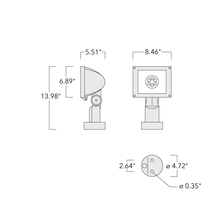 FLB141 LED #2 SHORT POST MOUNT Symmetric Schematics