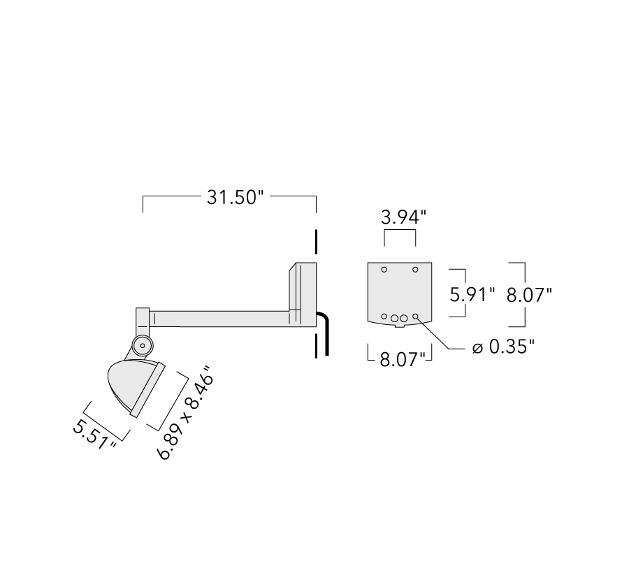 FLB141 LED #4 WALL BRACKET MOUNT Asymmetric Schematics