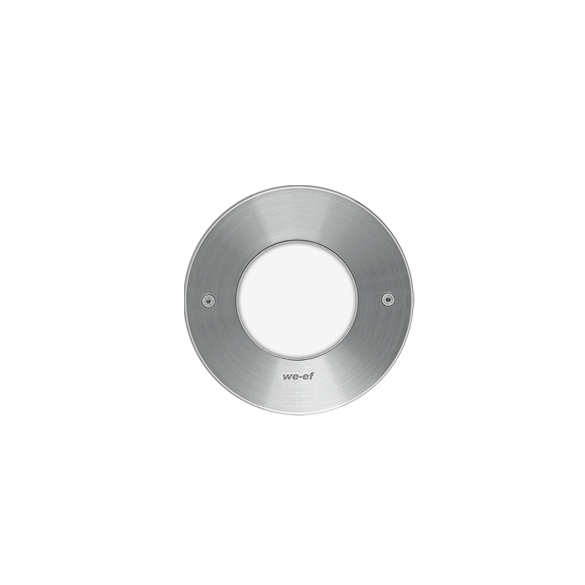 IP68. IK10+. Stainless steel construction including PCS hardware. Safety glass lens with opal diffuser, max. load 5 tonnes. Luminaire can be driven over at low speed. Silicone rubber gasket. Complete with cable gland and 0.5 m of flexible PVC-free cable. 

Integral EC electronic converter. Advanced thermal management protects LEDs while optimising lumens output. Removable LED boards for upgrading. 

Luminaire installation blockout and sealable junction box included in supply.