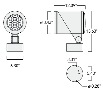 FLC341-CC Surface mounted Schematics