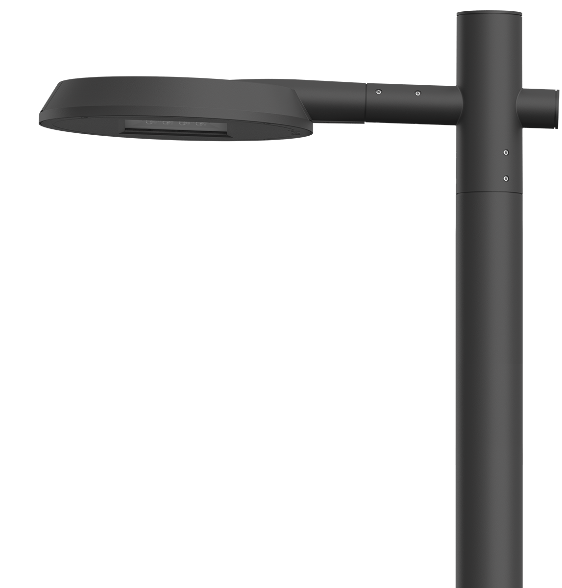 The RFL110 features an elegant round shape, designed with the future in mind, offering a full suite of connectivity options. Post top installation on poles, seamlessly blending into urban landscapes by day and night. Constructed from marine-grade, die-cast aluminium alloy, with an IP66 rating, 5CE superior corrosion protection including PCS hardware and CCG® Controlled Compression Gasket. Non-reflective flat safety glass cover, hinged. Integral EC electronic converter, class I or class II. OLC® One LED Concept CAD-optimised optics and non-reflective flat safety glass cover, hinged, provide superior illumination and glare control. The luminaire is factory-sealed and does not need to be opened during installation. RFL110-SE with spigot size Ø 42 x 100 mm. 

Contact WE-EF direct or your local WE-EF sales representative for an individual solution designed to precisely meet your needs. 

IMPORTANT
Photometric data legend (for ies-data):
Part ID (channel I+II - both colour temperatures 1850K (True Amber) + 2200K / 2200K + 3000K)
Part ID_1 (channel I - lower colour temperature 1850K (True Amber) / 2200K only)
Part ID_2 (channel II - upper colour temperature 2200K / 3000K only)

Photometric data legend (for ldt-data):
Part ID (channel I+II - both colour temperatures 1850K (True Amber) + 2200K / 2200K + 3000K)
Part ID (channel I - lower colour temperature 1850K (True Amber) / 2200K only)
Part ID (channel II - upper colour temperature 2200K / 3000K only)

Photometric files (IES, LDT) for light distributions [S65] [S70] [P65] [R60] [A60] with Backlight Shield on request.