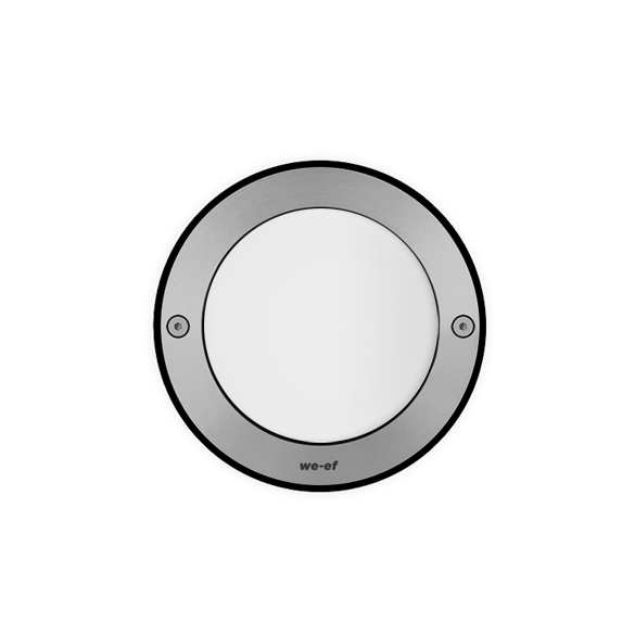 IP69. IK10+. Stainless steel construction including PCS hardware. Safety glass lens with opal diffuser, max. load 5 tonnes. Luminaire can be driven over at low speed. Silicone rubber gasket. Complete with cable gland and 0.5 m of flexible PVC-free cable. 

Integral EC electronic converter. Advanced thermal management protects LEDs while optimising lumens output. Removable LED boards for upgrading. 

Luminaire installation blockout and sealable junction box included in supply.