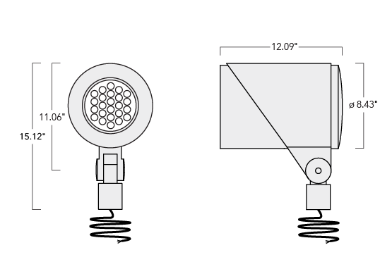FLC341-CC Spigot mounted Schematics