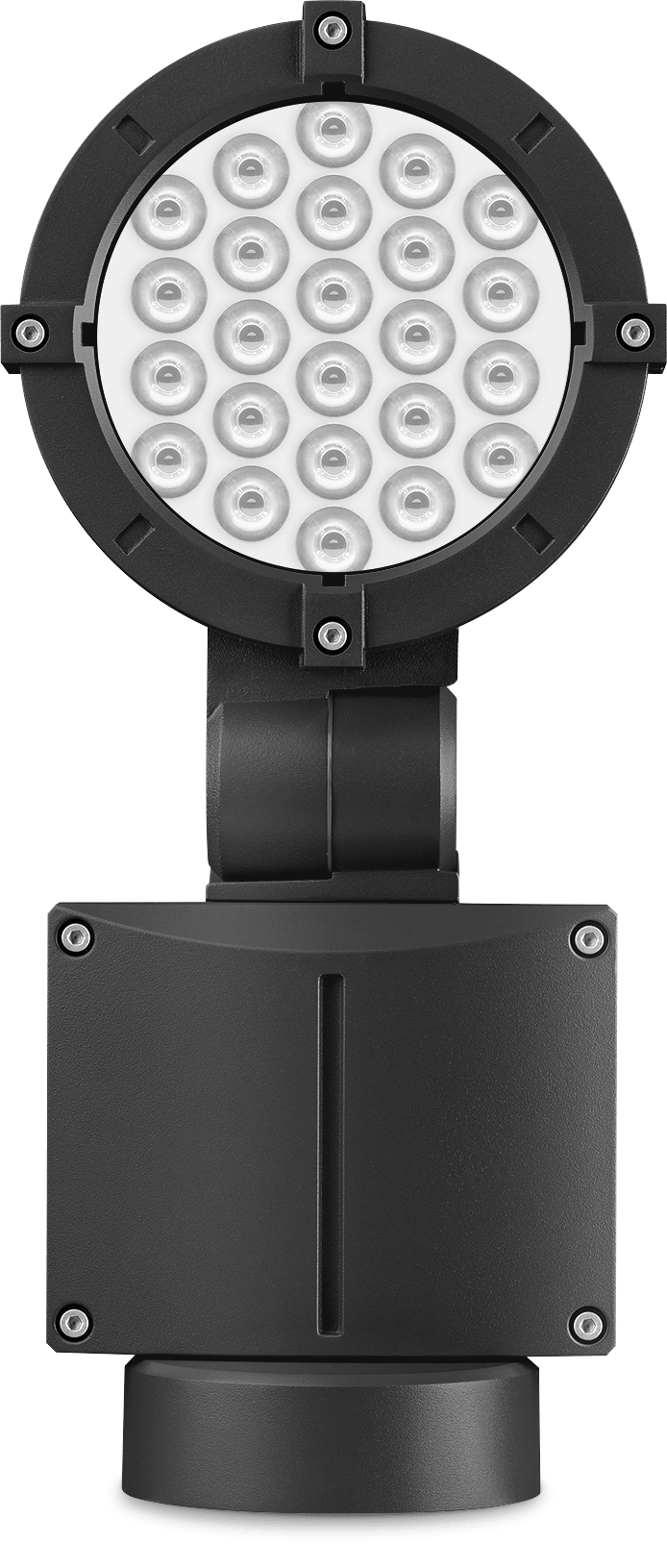 IP66, Class I. Class II on request. IK07. Marine-grade, die-cast aluminium alloy. 5CE superior corrosion protection including PCS hardware. Silicone CCG® Controlled Compression Gasket. Safety glass lens. Integral EC electronic converter in thermally separated compartment. CAD-optimised optics for superior illumination and glare control. OLC® One LED Concept. Factory installed LED circuit board. The luminaire is factory- sealed and does not need to be opened during the installation.
Optional 2200 K version available. To be specified at time of ordering.