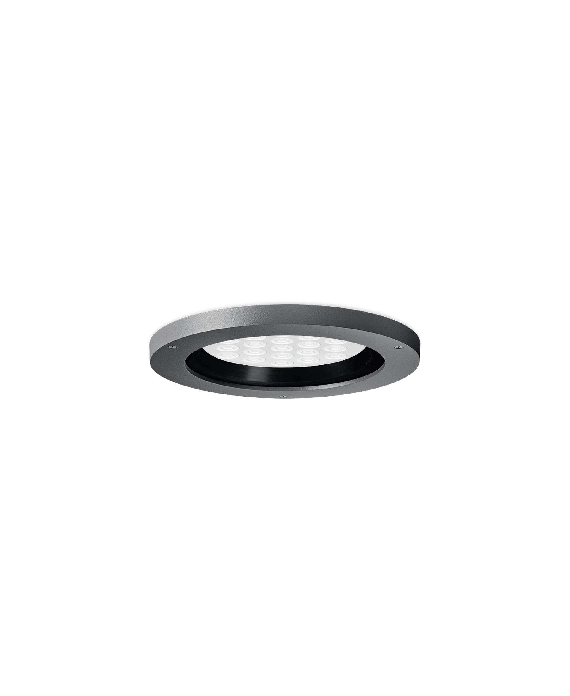 IP66.  Class I.  IK07.  Marine-grade, die-cast aluminum alloy.  5CE superior corrosion protection including PCS hardware.  Silicone CCG® Controlled Compression Gasket.  Safety glass lens, hinged.  Two cable entries.  CAD-optimized optics for superior illumination and glare control.  Integral driver in thermally separated compartment.  OLC® One LED Concept.  Factory-installed LED circuit board.  0-10V Dimming comes standard with luminaire.  Frame with safety catch.  

Suitable for installation in non-insulated ceiling.  A pre-installation blockout, proud or flush, is available and recommended for mounting in concrete ceilings; to be ordered separately.  

Specify product with 7 Digit product code – Finish Color.  Accessories, such as mounting, optical, and electrical, must be specified separately.  
Example: XXX-XXXX-9004 (Black)  
+ XXX-XXXX (Accessory 1)